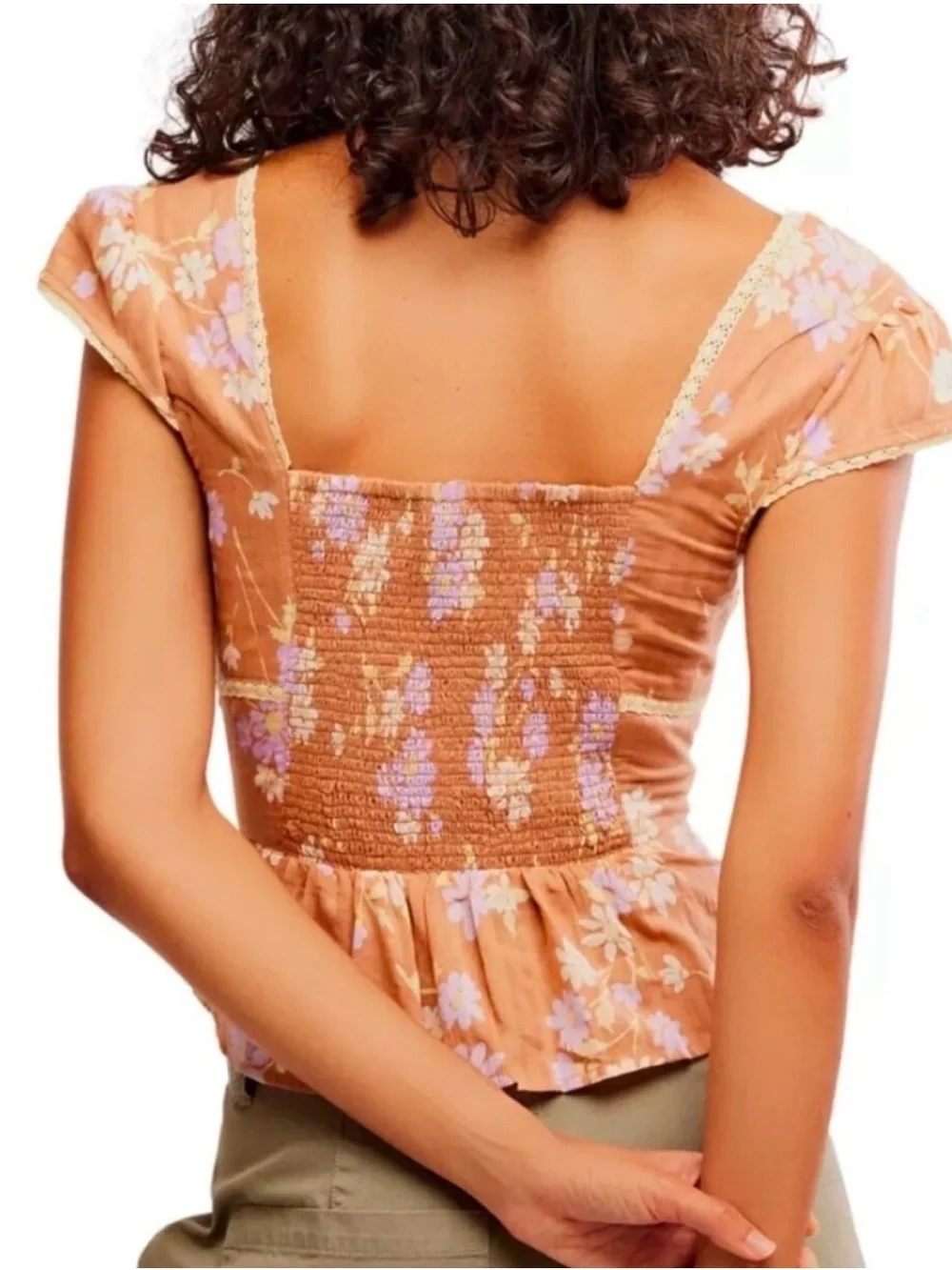 NWT Free People Call Me Baby Front Button Blouse Size Medium